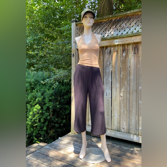 🐦‍⬛4/$20🐦‍⬛ Faded Black Baggy Boho 3/4 Length Pants - Picture 4 of 9